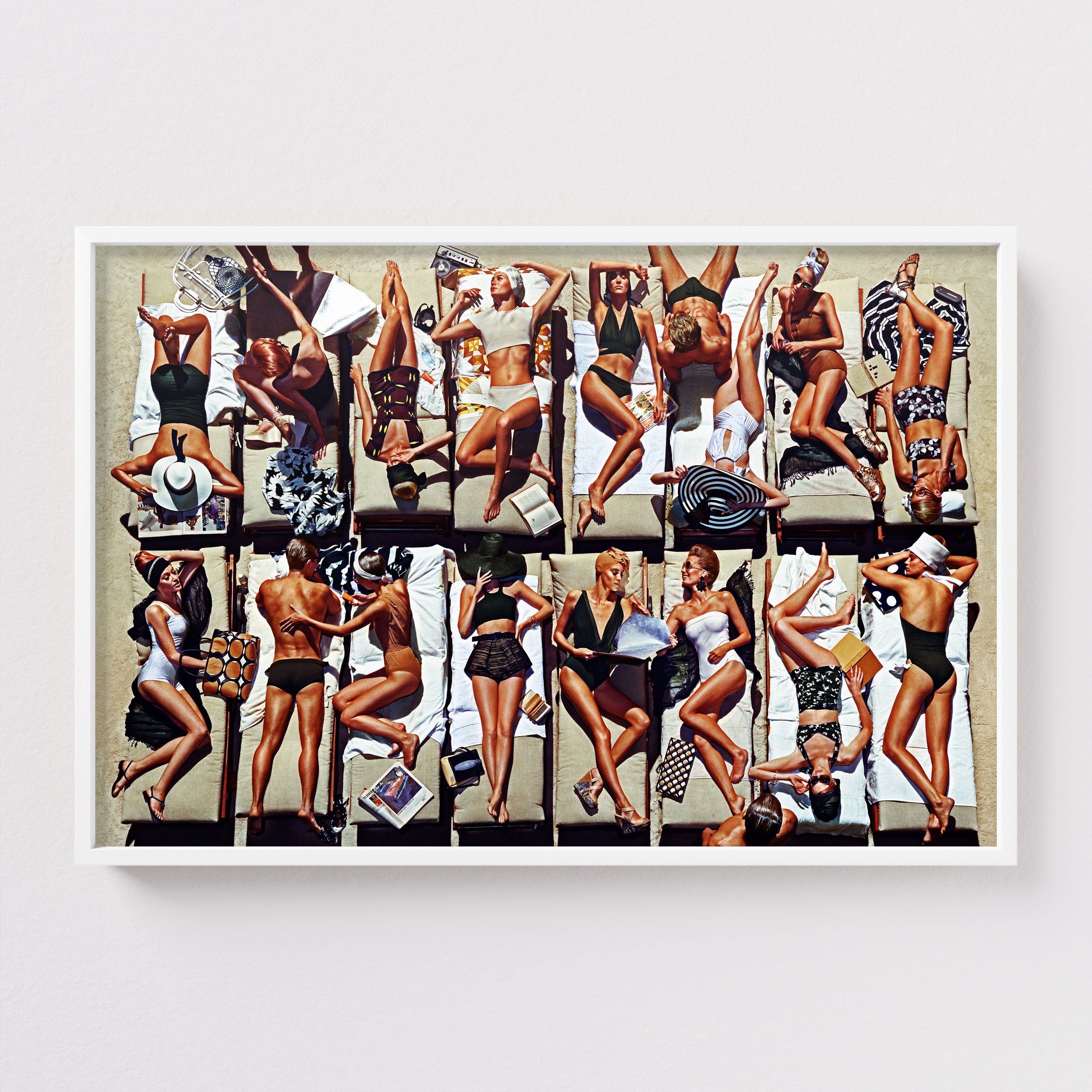 Fine Art print Flamingo Kids 1 by Sebastian Mader in white frame