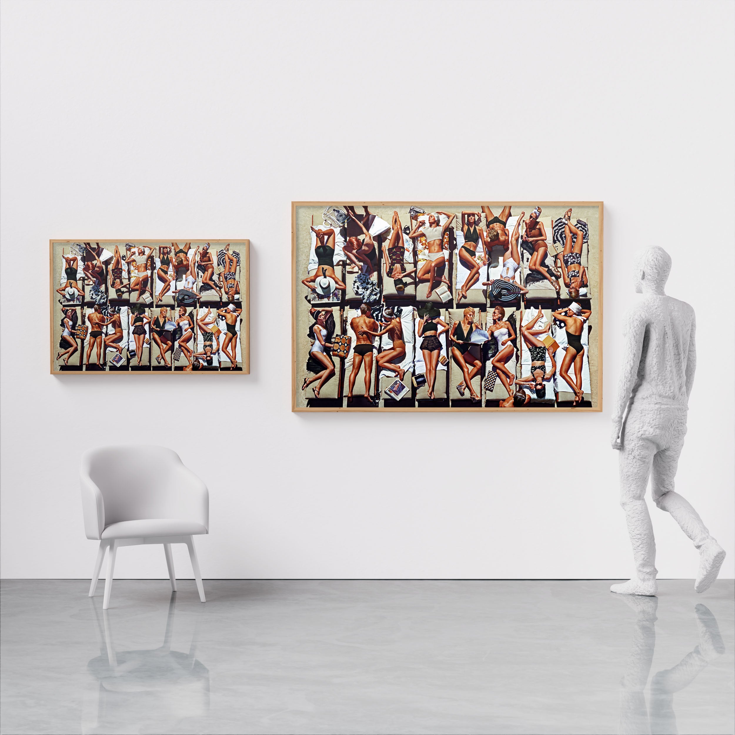 Fine Art print Flamingo Kids 1 by Sebastian Mader comparison print sizes