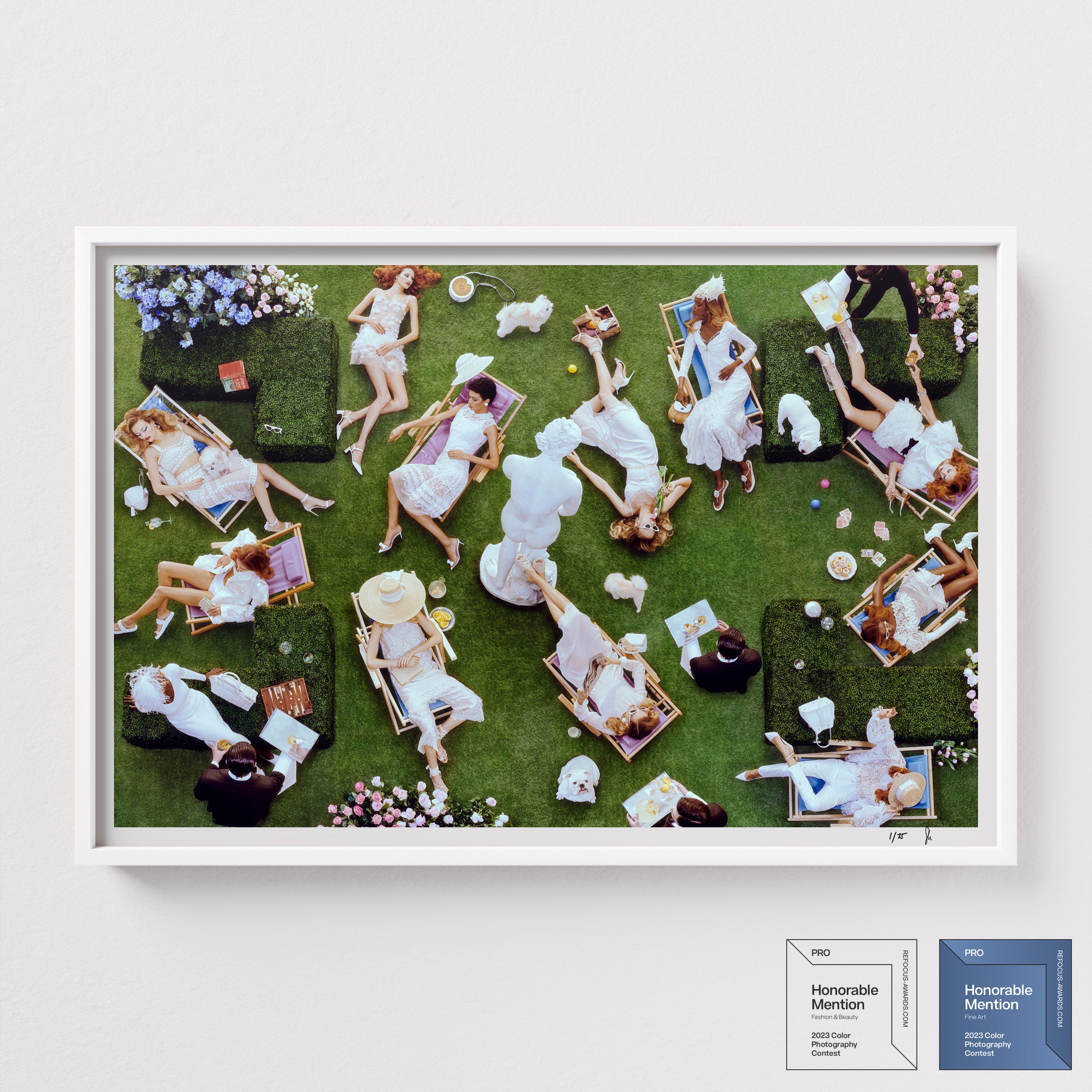 Blossoming by Sebastian Mader for Vogue Japan. Signed Hahnemühle print in custom white satin wood frame. Limited Studio Edition of 75.